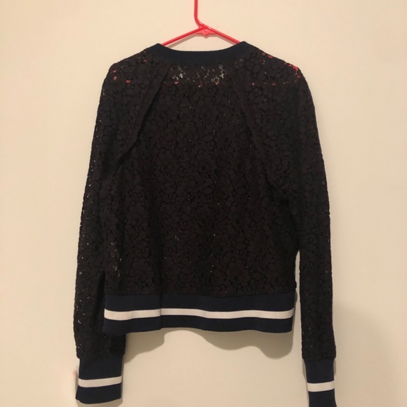 Zara Black Lace Sweatshirt, M - Picture 3 of 7